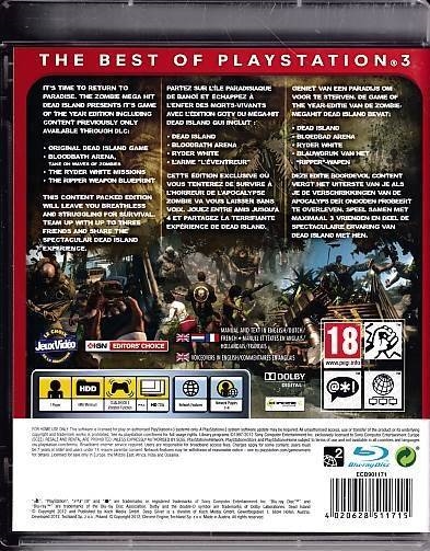 Dead Island Game of the Year Edition Essentials - PS3  (B Grade) (Genbrug)